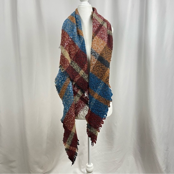 David and Young Accessories - David & Young Plaid Earth Tone Boho Warm Fall Scarf Winter